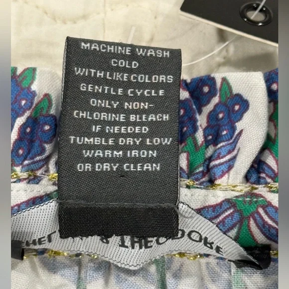 Chelsea & Theodore Womens White Blue Sleeveless Maxi Dress Size M Boho Floral - Picture 9 of 10